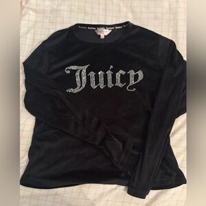 Juicy Couture Black Rhinestone Logo Top